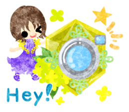 Flower objects and pretty little people sticker #15804516