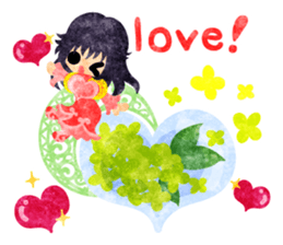 Flower objects and pretty little people sticker #15804517