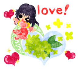 Flower objects and pretty little people sticker #15804517