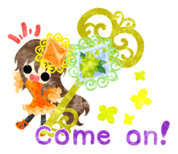 Flower objects and pretty little people sticker #15804518