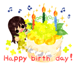 Flower objects and pretty little people sticker #15804519