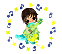 Flower objects and pretty little people sticker #15804521