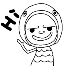 Fish Costume Boy sticker #15804747