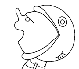 Fish Costume Boy sticker #15804749