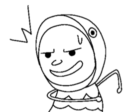 Fish Costume Boy sticker #15804750