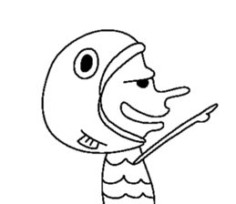 Fish Costume Boy sticker #15804752