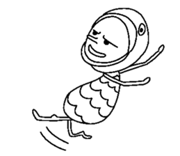 Fish Costume Boy sticker #15804753