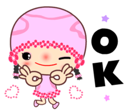 Pink pink flower sticker #15806663