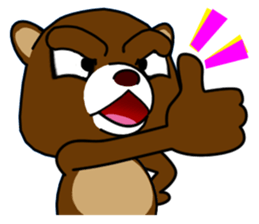 a creepy look bear sticker #15806997