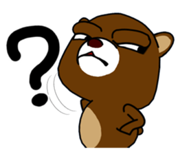 a creepy look bear sticker #15806998