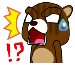 a creepy look bear sticker #15807023