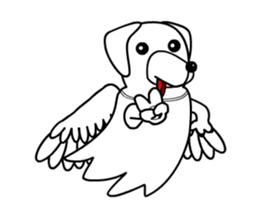 Animations: Angel of a fascinating dog sticker #15807786