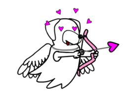 Animations: Angel of a fascinating dog sticker #15807787