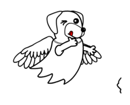 Animations: Angel of a fascinating dog sticker #15807788