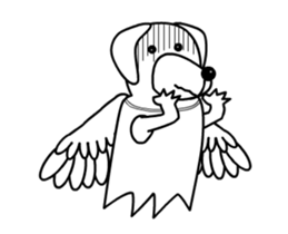 Animations: Angel of a fascinating dog sticker #15807790