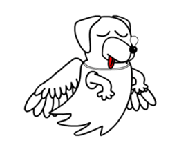 Animations: Angel of a fascinating dog sticker #15807791