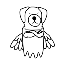Animations: Angel of a fascinating dog sticker #15807792