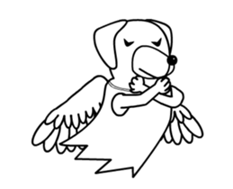 Animations: Angel of a fascinating dog sticker #15807795