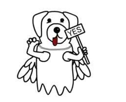 Animations: Angel of a fascinating dog sticker #15807796