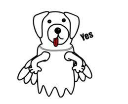 Animations: Angel of a fascinating dog sticker #15807797