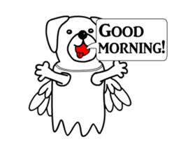 Animations: Angel of a fascinating dog sticker #15807800