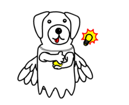 Animations: Angel of a fascinating dog sticker #15807801