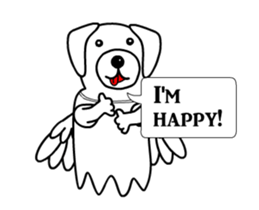 Animations: Angel of a fascinating dog sticker #15807802