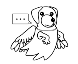 Animations: Angel of a fascinating dog sticker #15807803