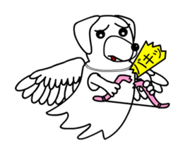 Animations: Angel of a fascinating dog sticker #15807804