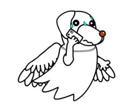 Animations: Angel of a fascinating dog sticker #15807805