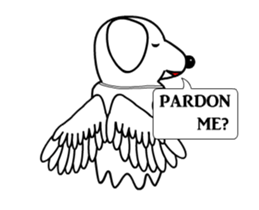 Animations: Angel of a fascinating dog sticker #15807806