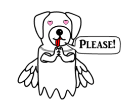 Animations: Angel of a fascinating dog sticker #15807808