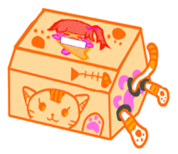 Stealing money cat Asha+Emily And Alger sticker #15808052