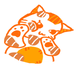 Stealing money cat Asha+Emily And Alger sticker #15808055