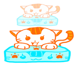 Stealing money cat Asha+Emily And Alger sticker #15808057