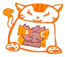 Stealing money cat Asha+Emily And Alger sticker #15808059