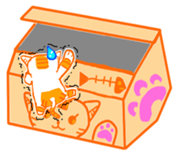 Stealing money cat Asha+Emily And Alger sticker #15808061