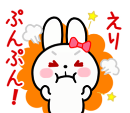 The white rabbit with ribbon for "Elli" sticker #15808286