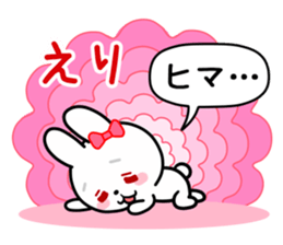 The white rabbit with ribbon for "Elli" sticker #15808304