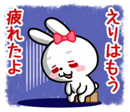 The white rabbit with ribbon for "Elli" sticker #15808306