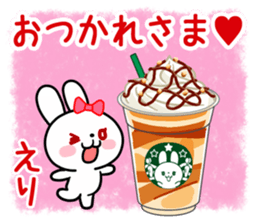 The white rabbit with ribbon for "Elli" sticker #15808309