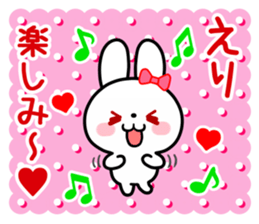 The white rabbit with ribbon for "Elli" sticker #15808310
