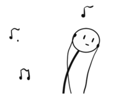 A stick man the animation sticker #15809285