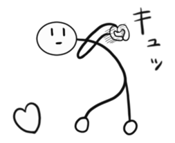 A stick man the animation sticker #15809287