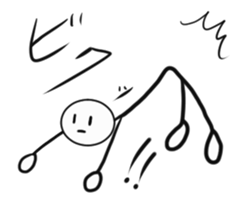 A stick man the animation sticker #15809289