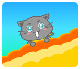 It begins to a cat and ends in RAY.3 sticker #15810357