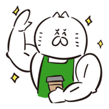 Muscle cat coffee MAX! sticker #15810538