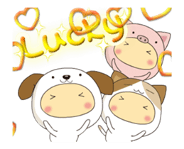 animal onesie ~greetings basic set ~ sticker #15810579