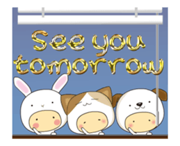 animal onesie ~greetings basic set ~ sticker #15810593