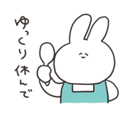 Rabbit and cat in bad condition sticker #15811165